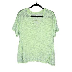 WE THE FREE Free People Maddie Oversized Tee Lime Green size XS